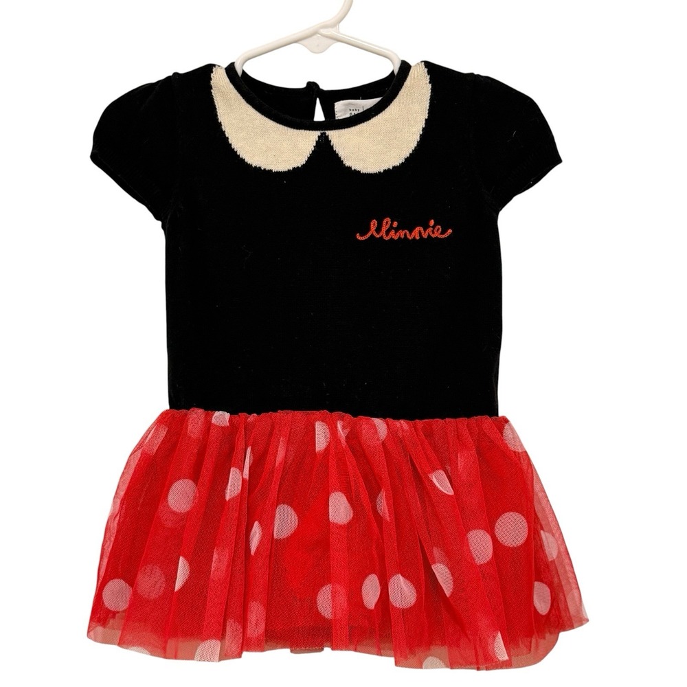 Disney Minnie Mouse Polka Dot Tulle Dress 6-12 Mths Whimsical Halloween Costume